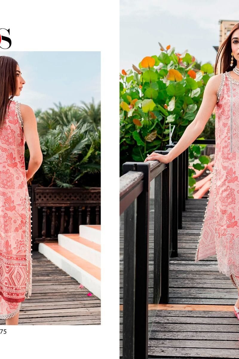 Firouds Flora Deepsy Pure Cotton With Heavy Patch Embroidery