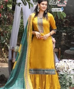 Floreon Gulnar Heavy Lawn Cambric Cotton with Fancy Embroidery