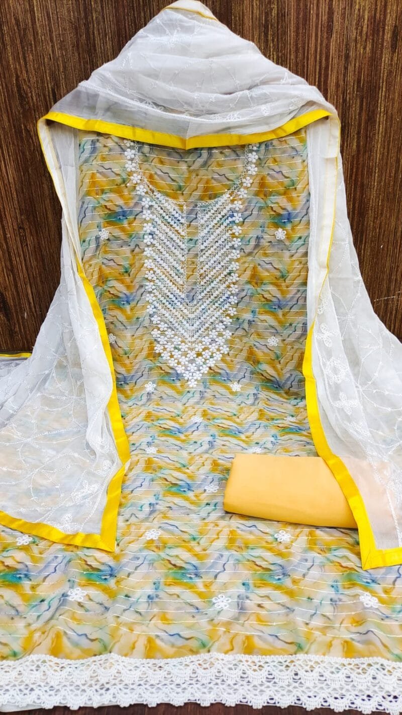 Georgette Digital Print Multi Work Wholesale Dress Material