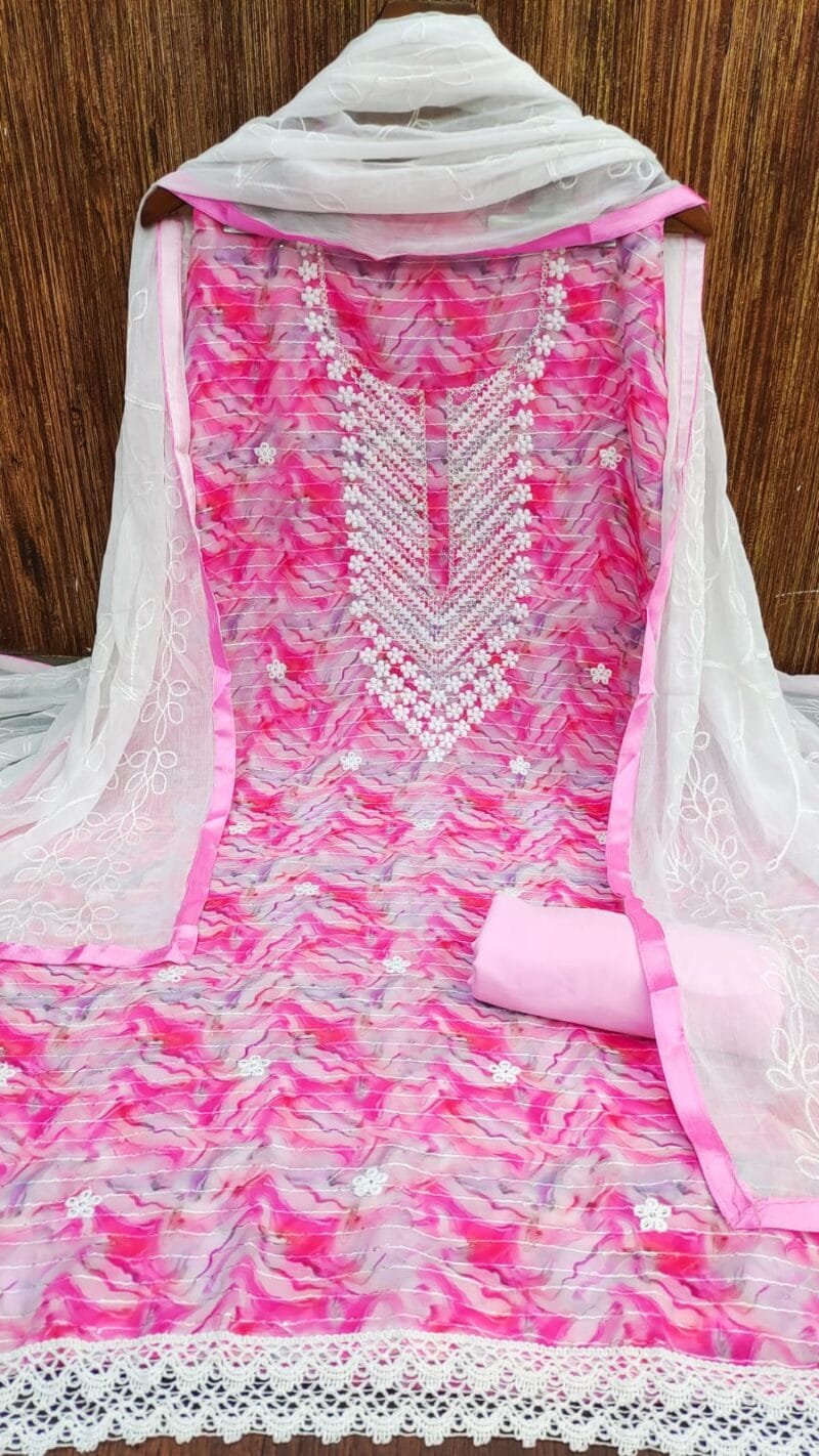 Georgette Digital Print Multi Work Wholesale Dress Material