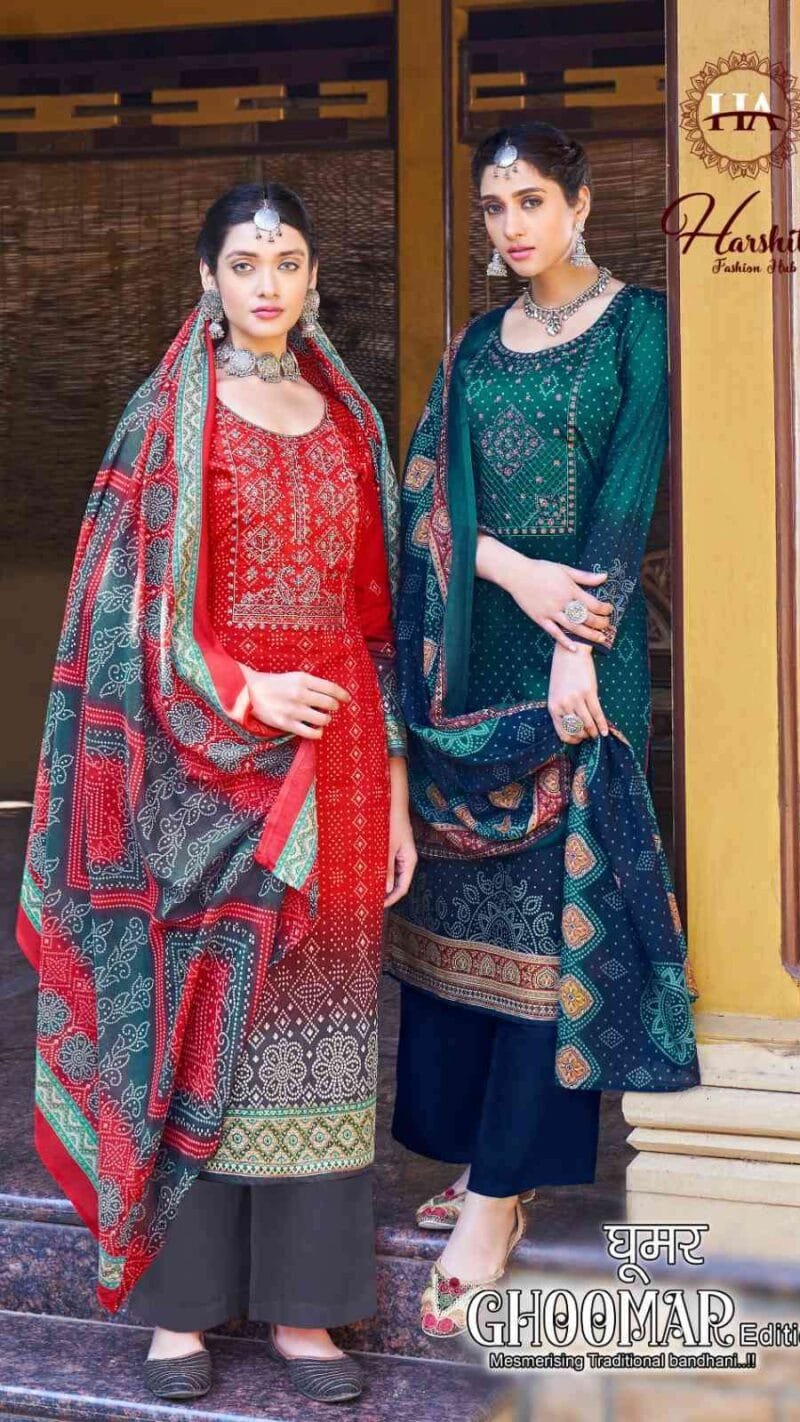 Ghoomer Vol 3 Harshit Alok Suit Pure Zam Cotton Designer Print With Embroidery