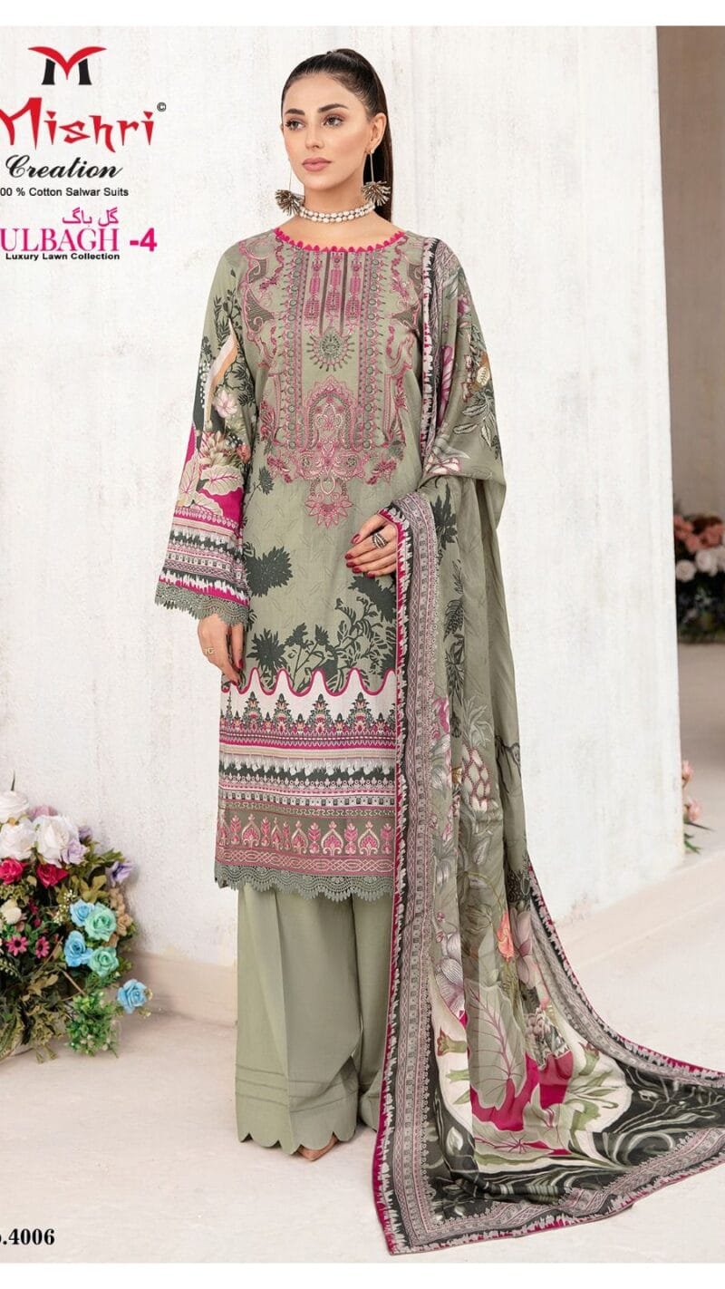 Gulbagh Vol 4 Mishri Creation Wholesale Cotton Dress Material