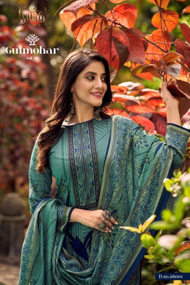 Gulmohar Vol 26 Ishaal Prints Pure Lawn Collection