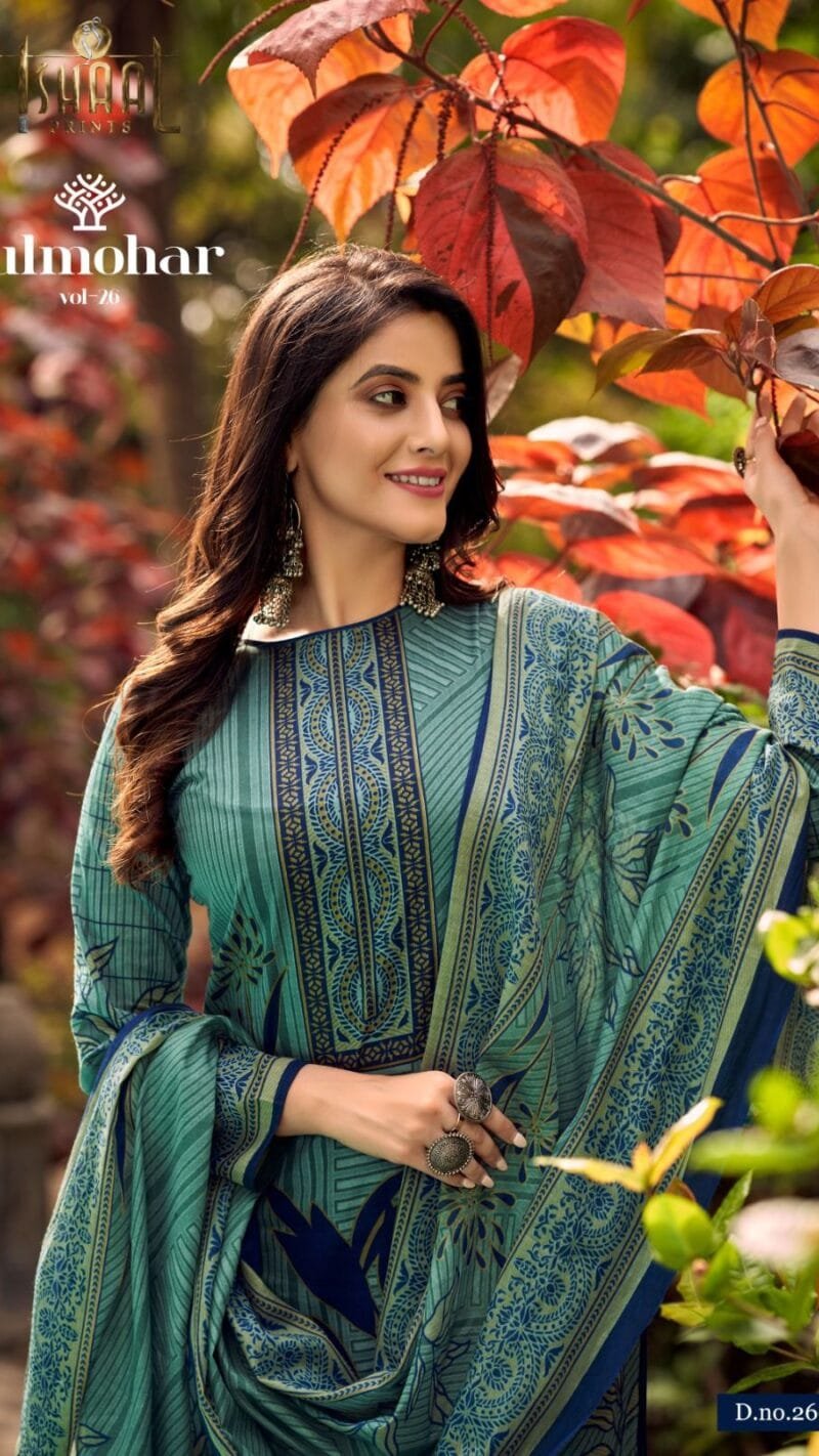 Gulmohar Vol 26 Ishaal Prints Pure Lawn Collection