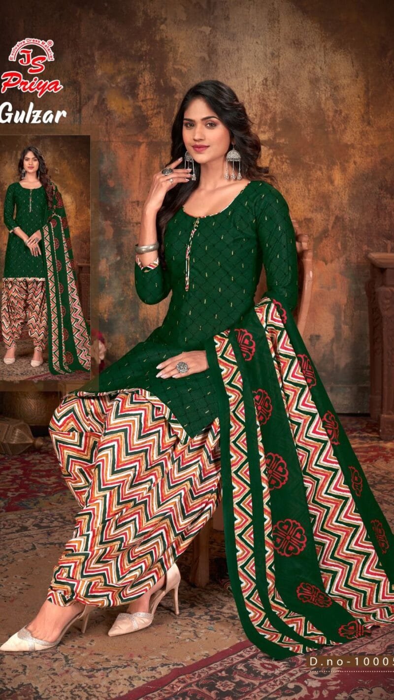 Gulzaar Vol 10 Js Priya Wholesale Cotton Dress Material