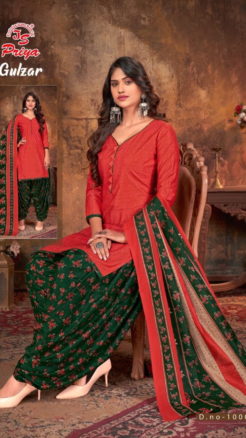 Gulzaar Vol 10 Js Priya Wholesale Cotton Dress Material