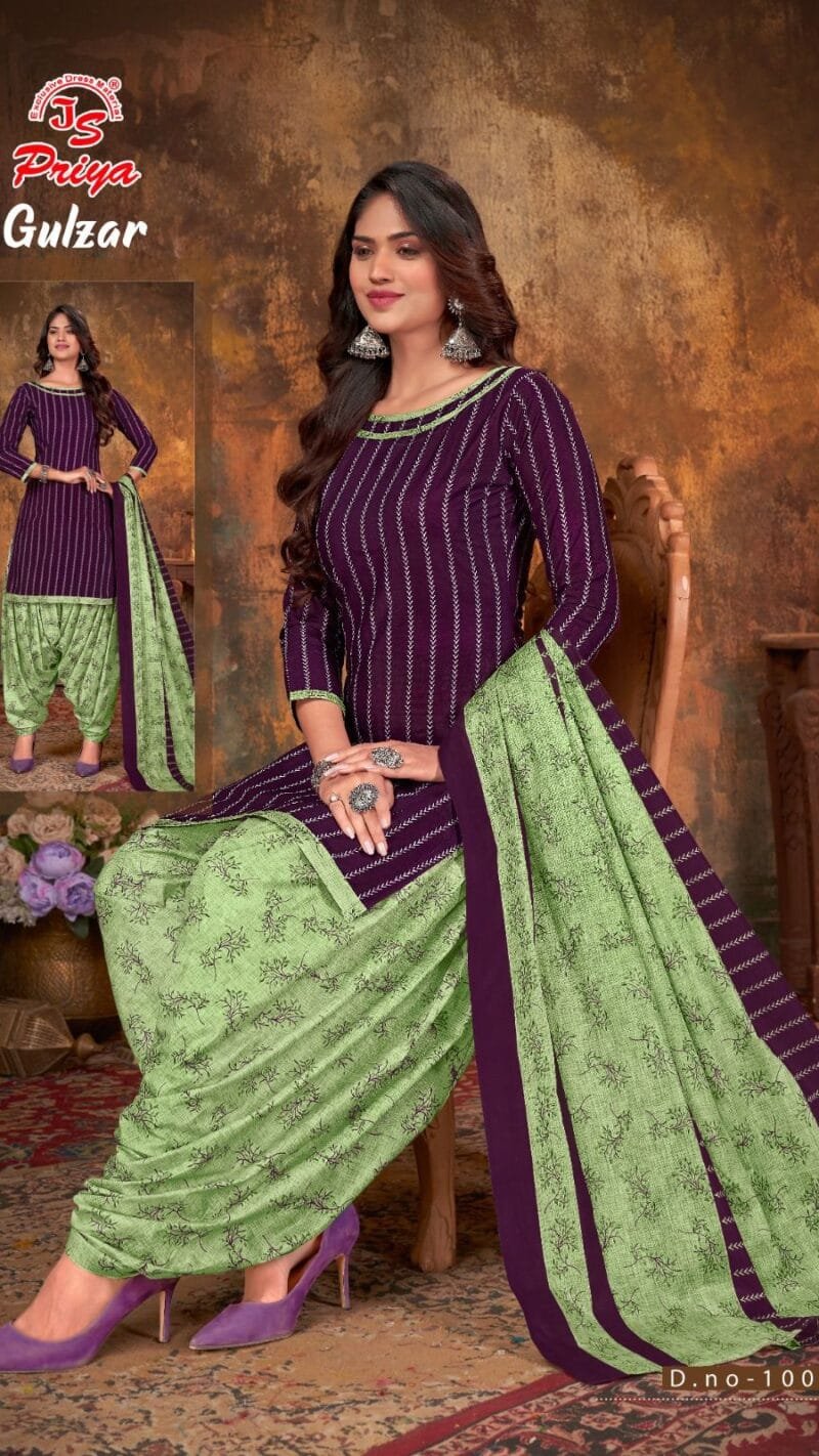 Gulzaar Vol 10 Js Priya Wholesale Cotton Dress Material