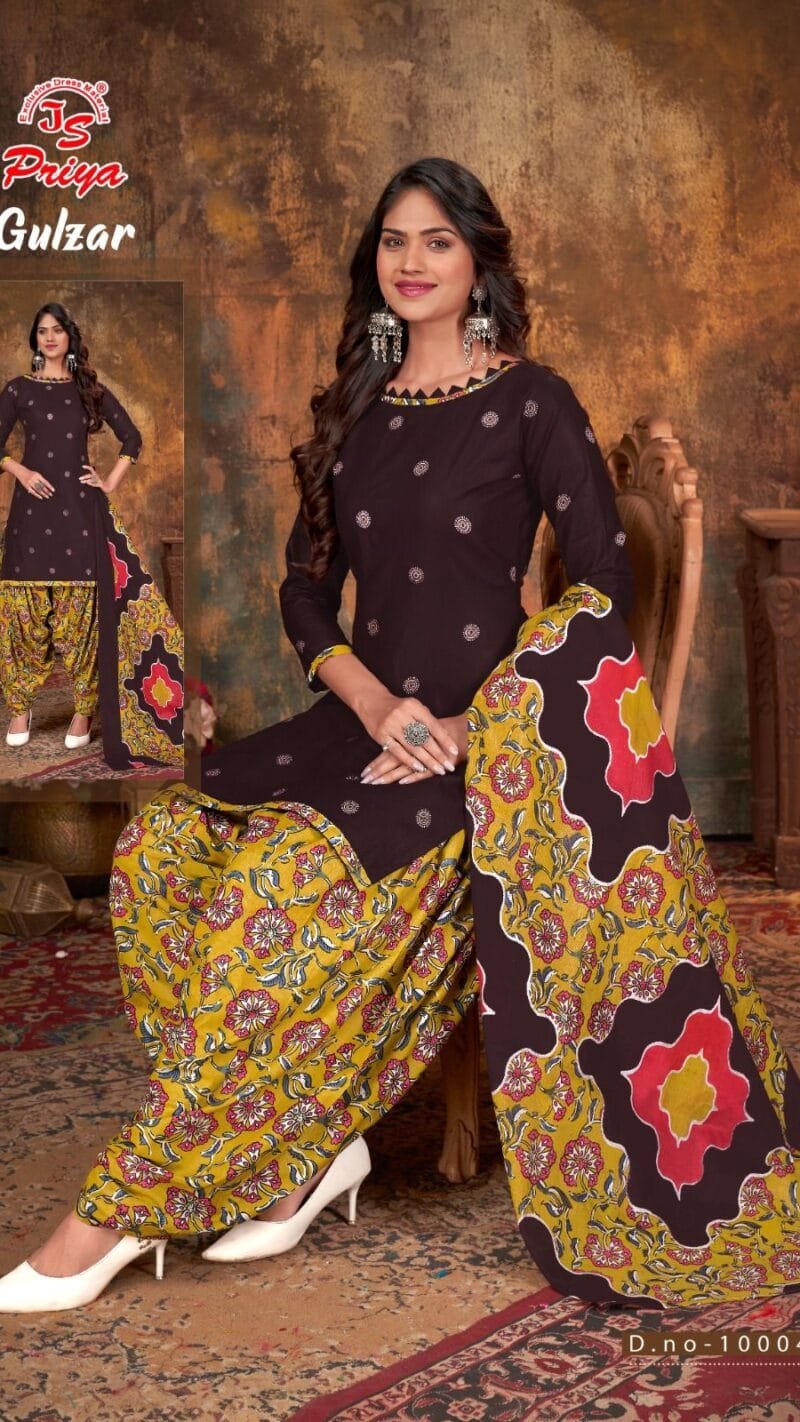 Gulzaar Vol 10 Js Priya Wholesale Cotton Dress Material