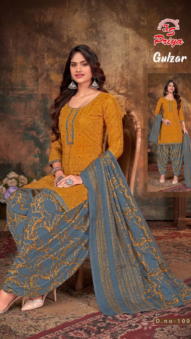 Gulzaar Vol 10 Js Priya Wholesale Cotton Dress Material