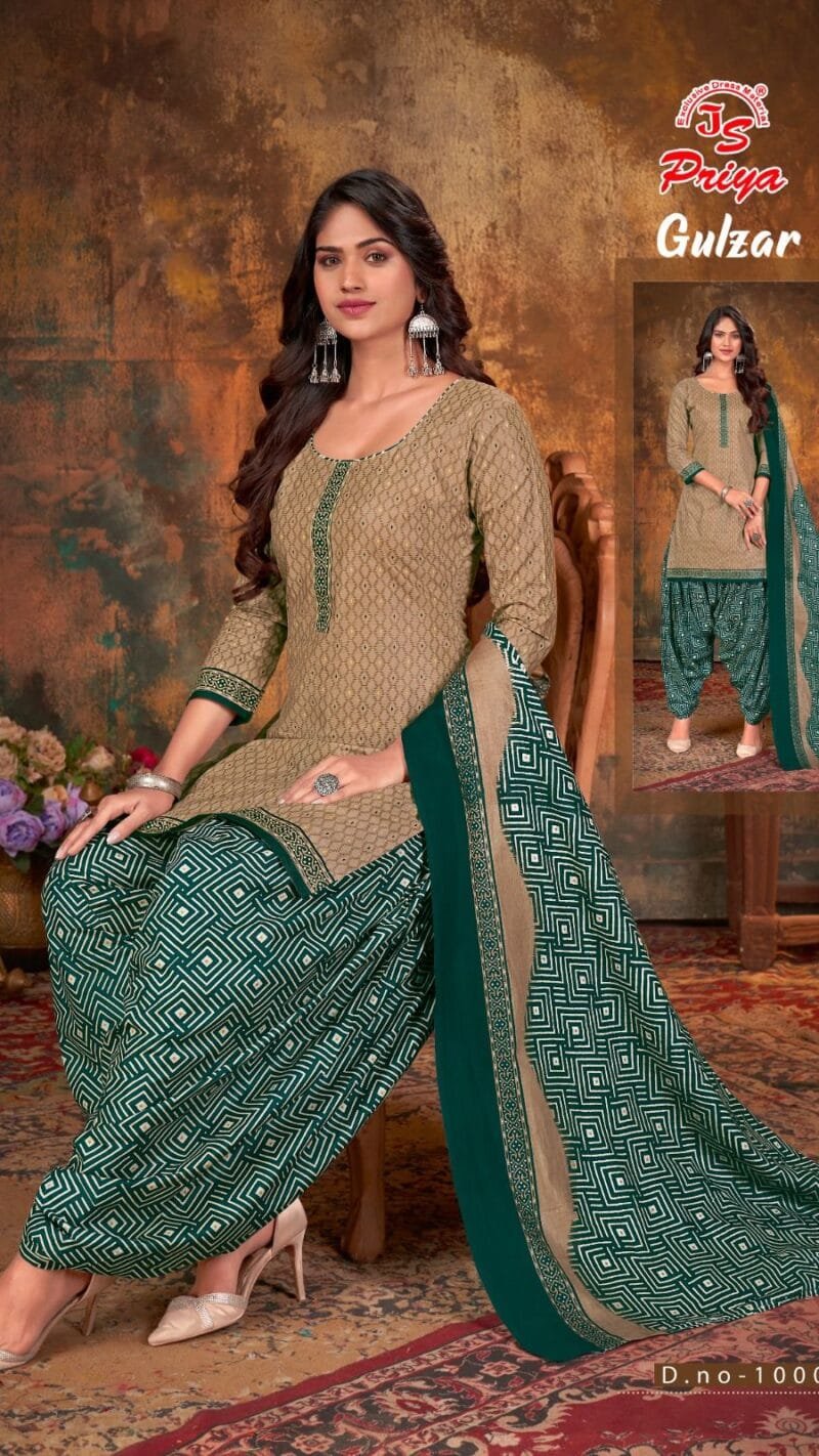 Gulzaar Vol 10 Js Priya Wholesale Cotton Dress Material