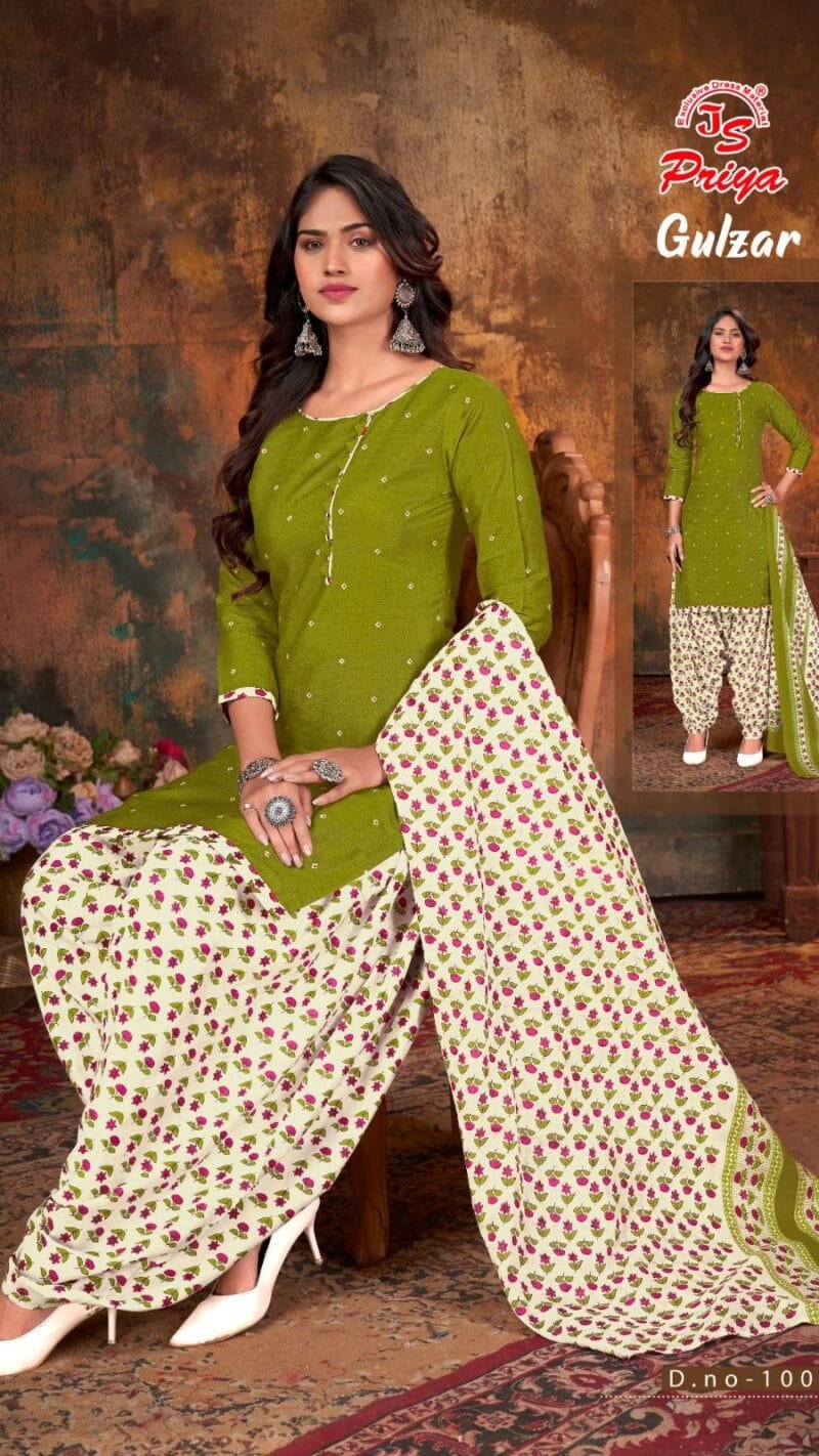 Gulzaar Vol 10 Js Priya Wholesale Cotton Dress Material