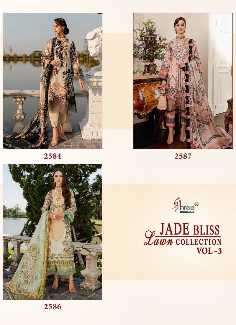 Jade Bliss Lawn Collection Vol 3 Shree Fabs