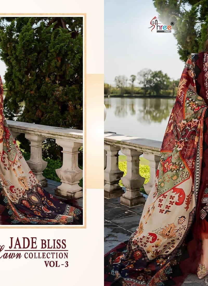 Jade Bliss Lawn Collection Vol 3 Shree Fabs