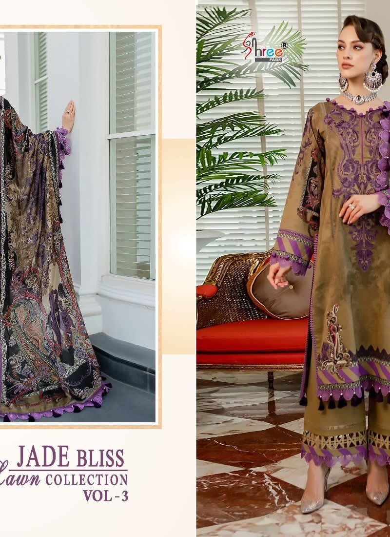 Jade Bliss Lawn Collection Vol 3 Shree Fabs