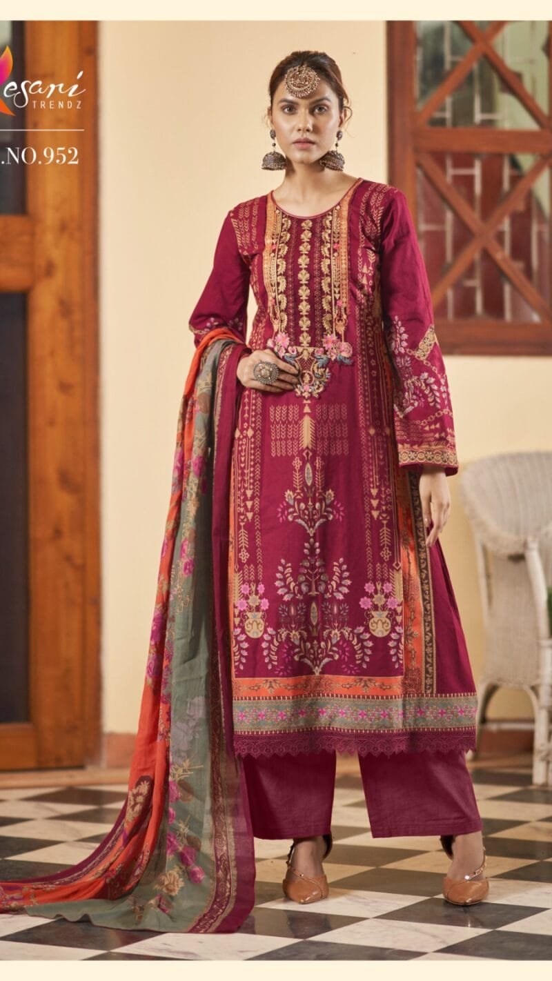 Jannat E Noor Pakistani Print Fabrics Kesari Trendz