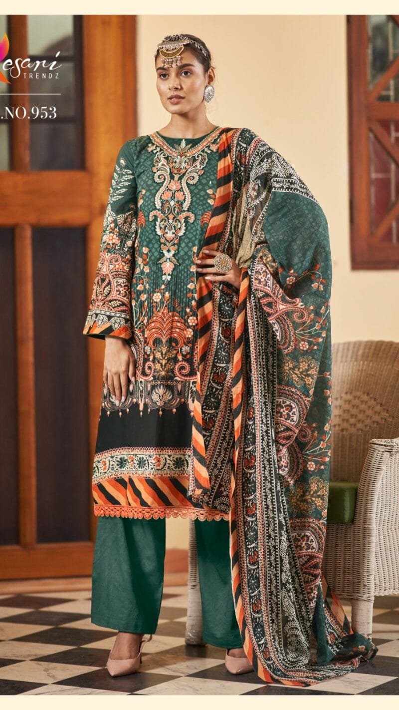 Jannat E Noor Pakistani Print Fabrics Kesari Trendz