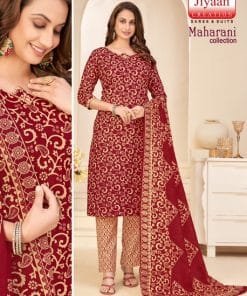Jiyaan Maharani Wholesale Heavy Cambric Cotton Dress Material