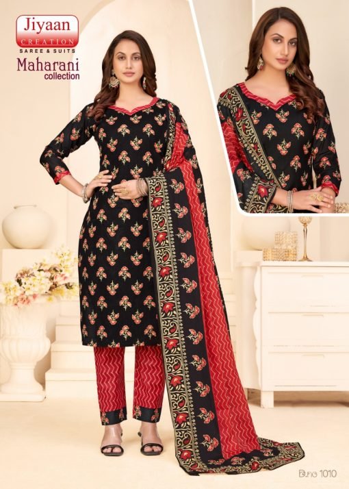 Jiyaan Maharani Wholesale Heavy Cambric Cotton Dress Material