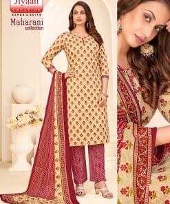 Jiyaan Maharani Wholesale Heavy Cambric Cotton Dress Material