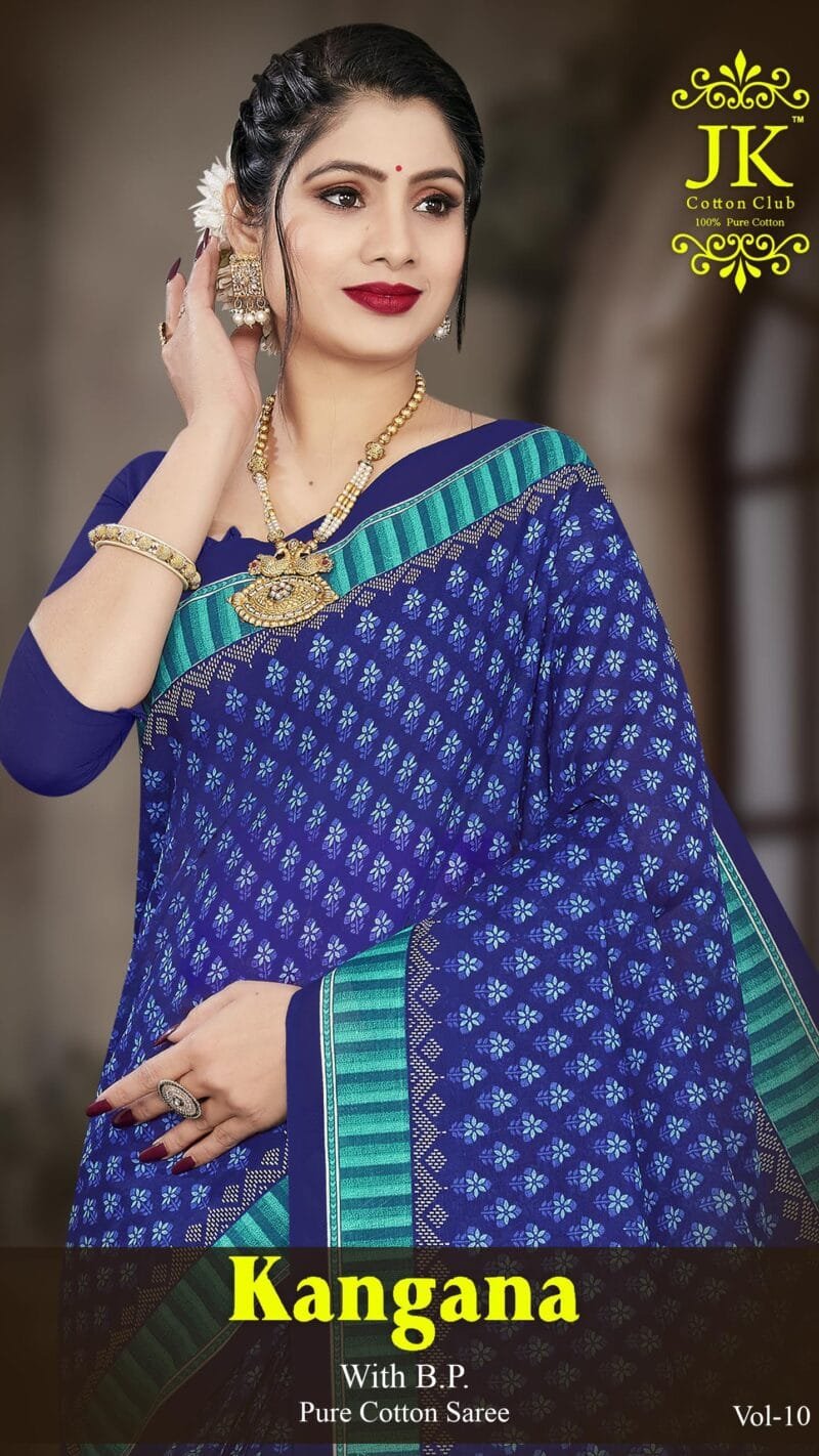 Jk Kangana Vol 10 Pure Cotton Wholesale Saree