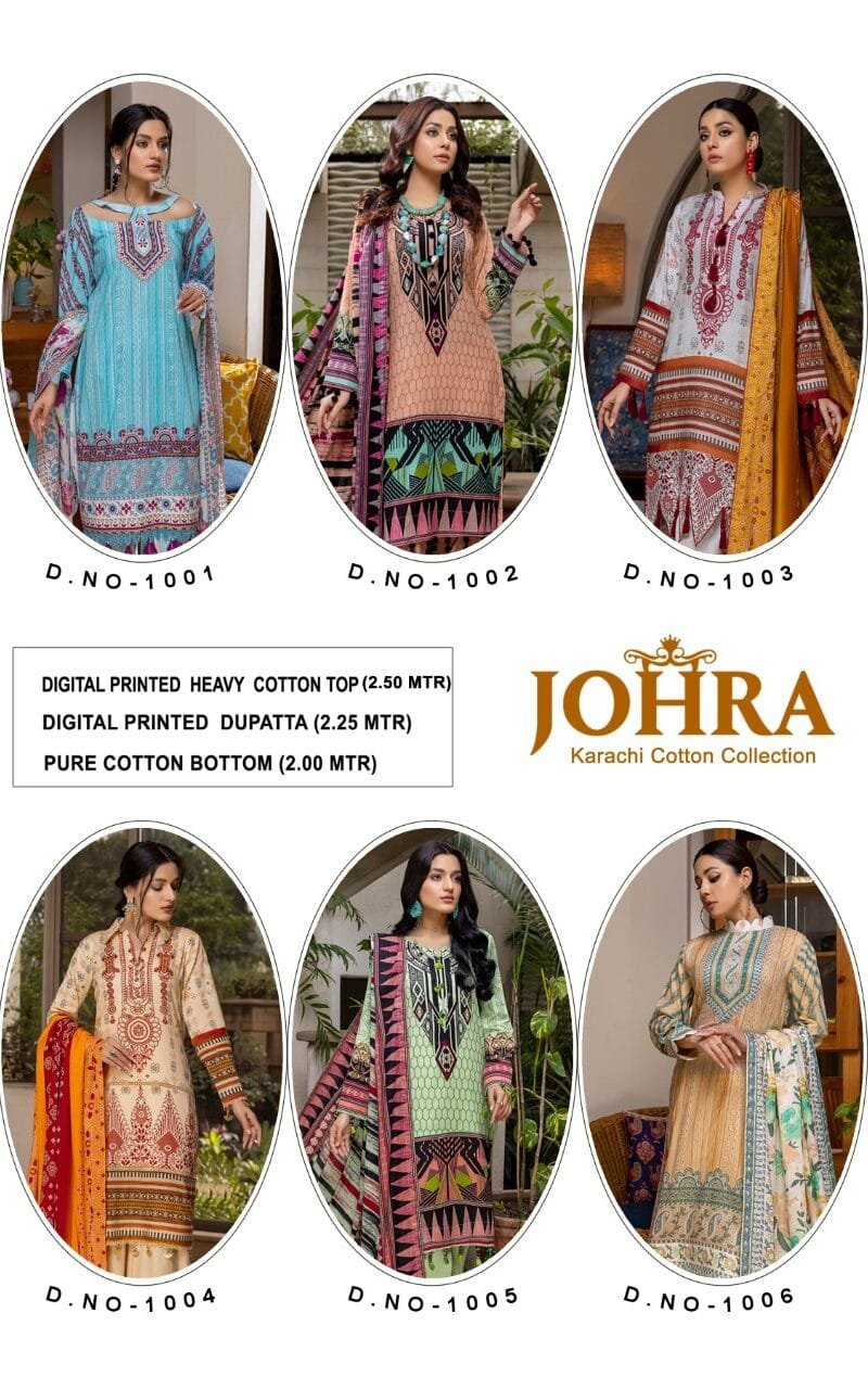 Johra KF Designer Wholesale Cotton Dress Material