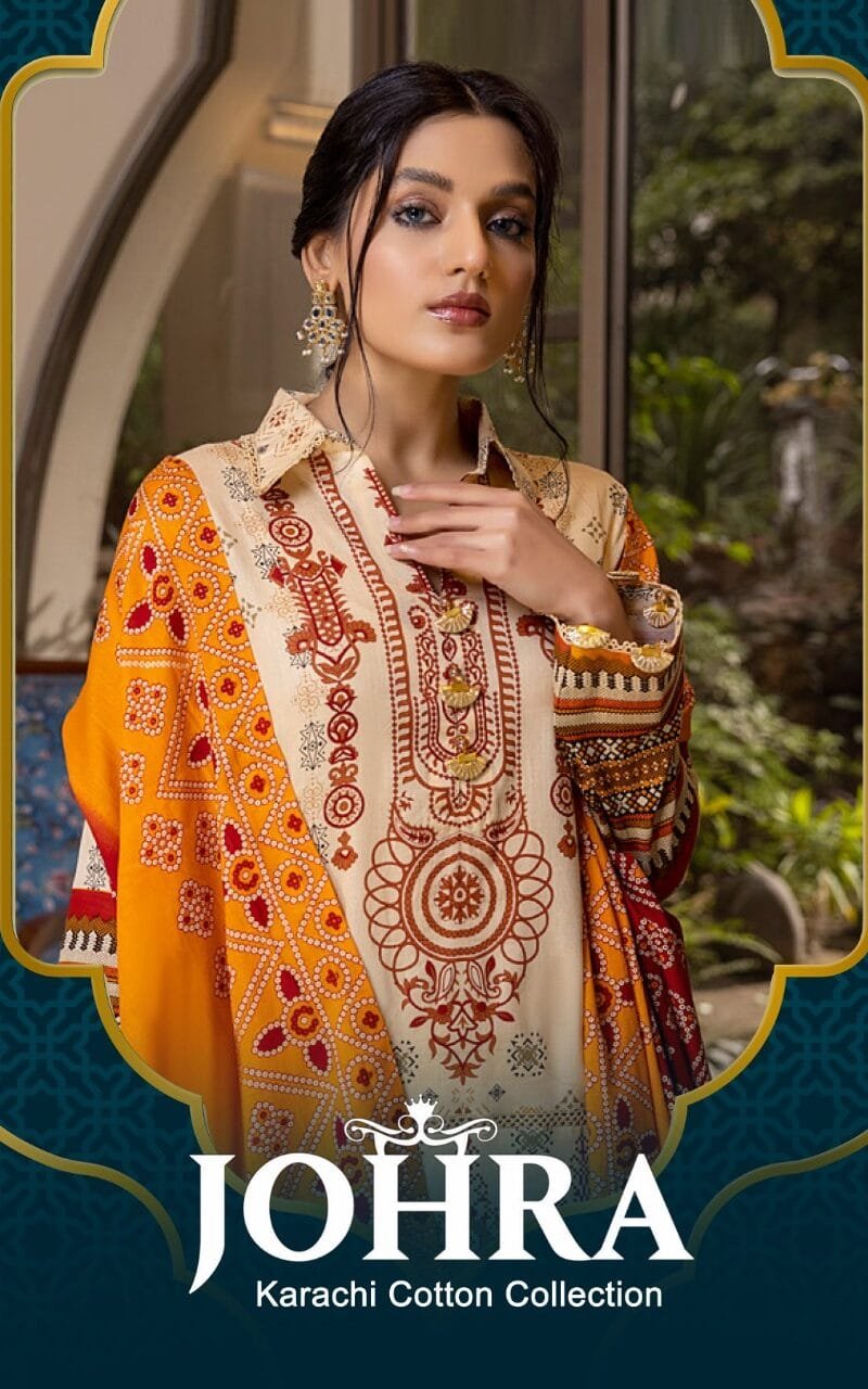 Johra KF Designer Wholesale Cotton Dress Material