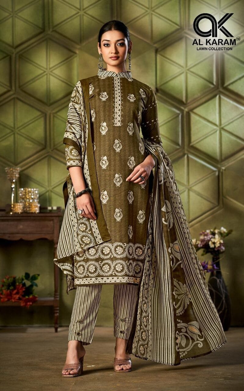 Johra Premium Collection Vol 1 Al Karam Wholesale Cotton Dress Material