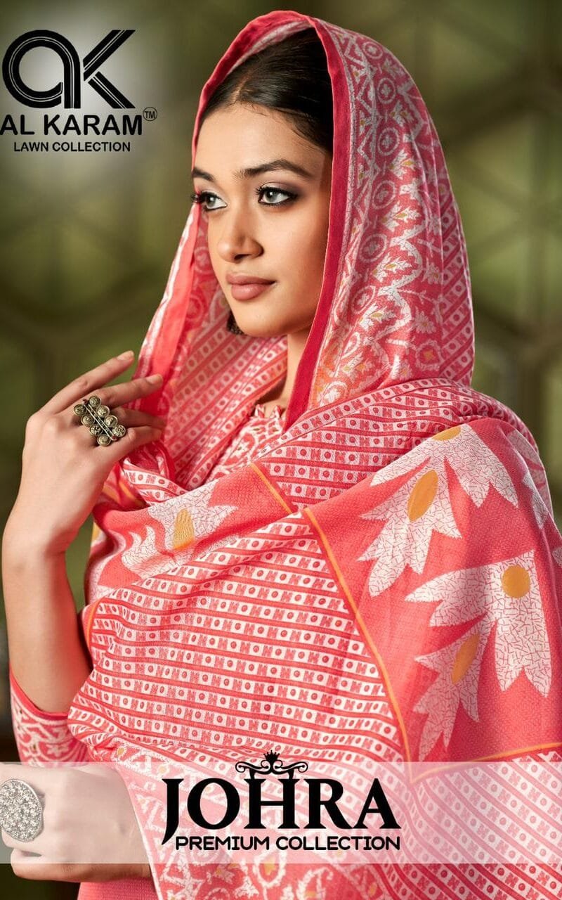 Johra Premium Collection Vol 1 Al Karam Wholesale Cotton Dress Material