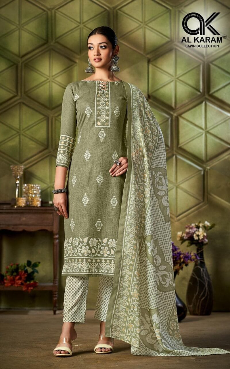 Johra Premium Collection Vol 1 Al Karam Wholesale Cotton Dress Material