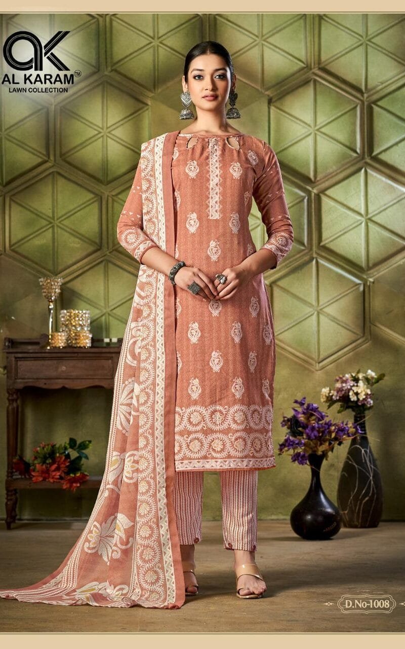 Johra Premium Collection Vol 1 Al Karam Wholesale Cotton Dress Material