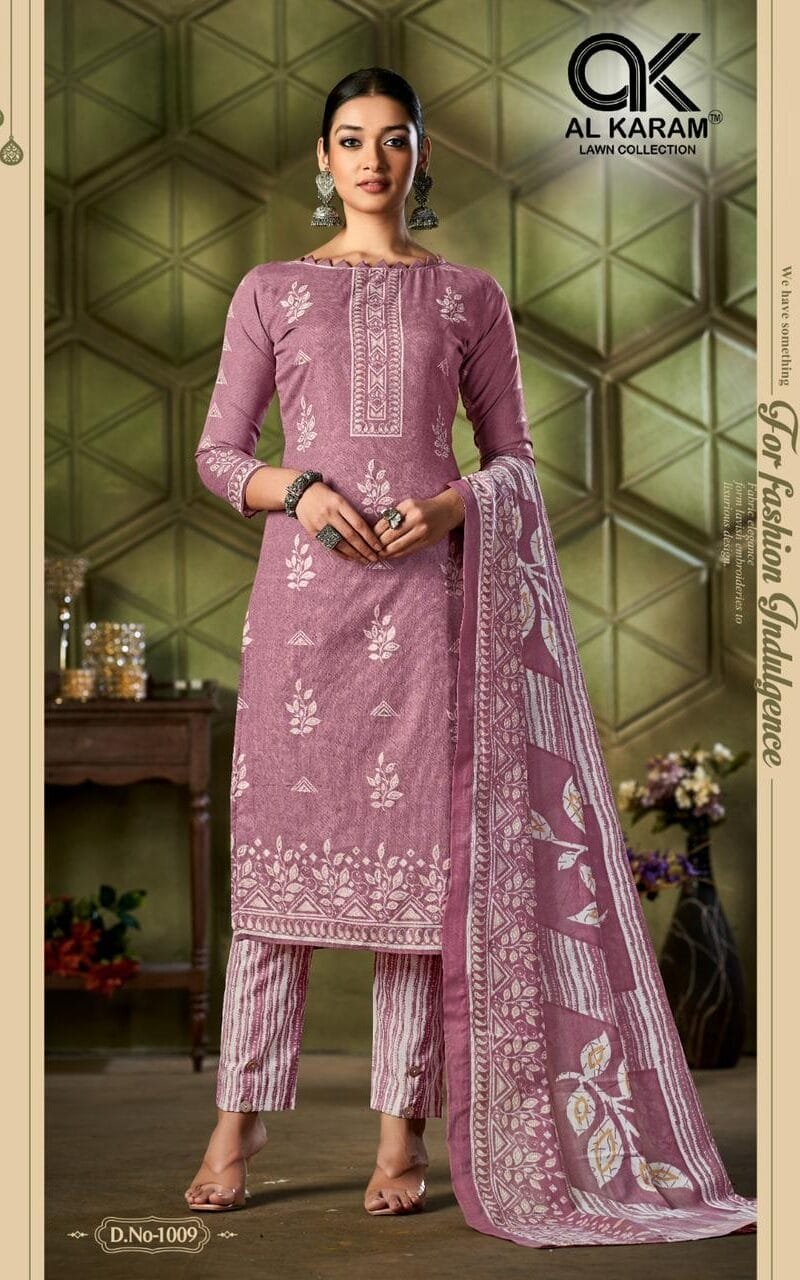 Johra Premium Collection Vol 1 Al Karam Wholesale Cotton Dress Material