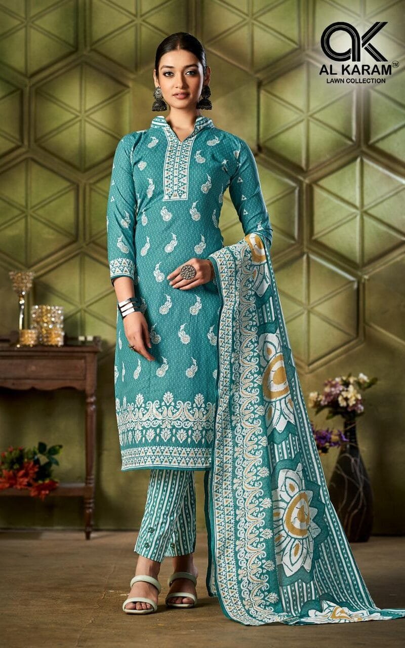 Johra Premium Collection Vol 1 Al Karam Wholesale Cotton Dress Material