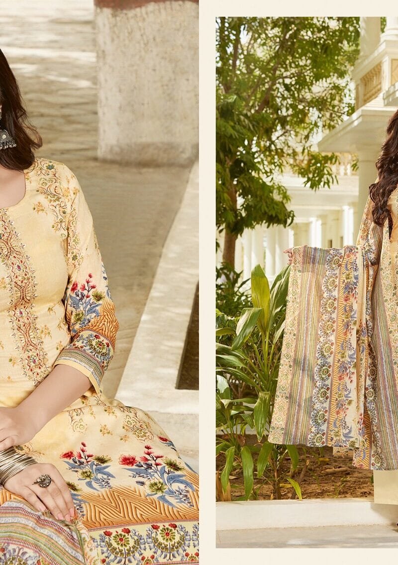 Kalakriti Mysha Cambric Cotton With Add Work Wholesale Dress Material