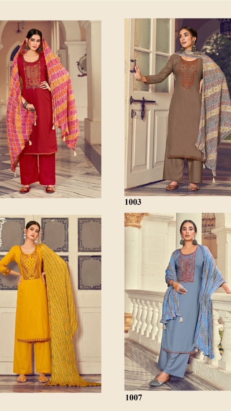 Lehariya Hermitage Clothing Pure Viscose Embroidered Dress Material