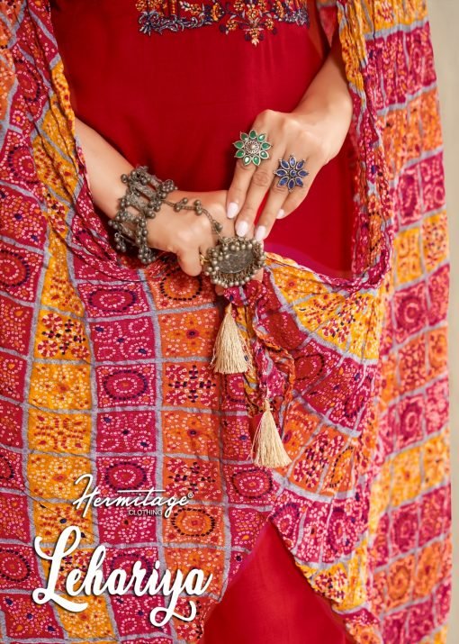 Lehariya Hermitage Clothing Pure Viscose Embroidered Dress Material