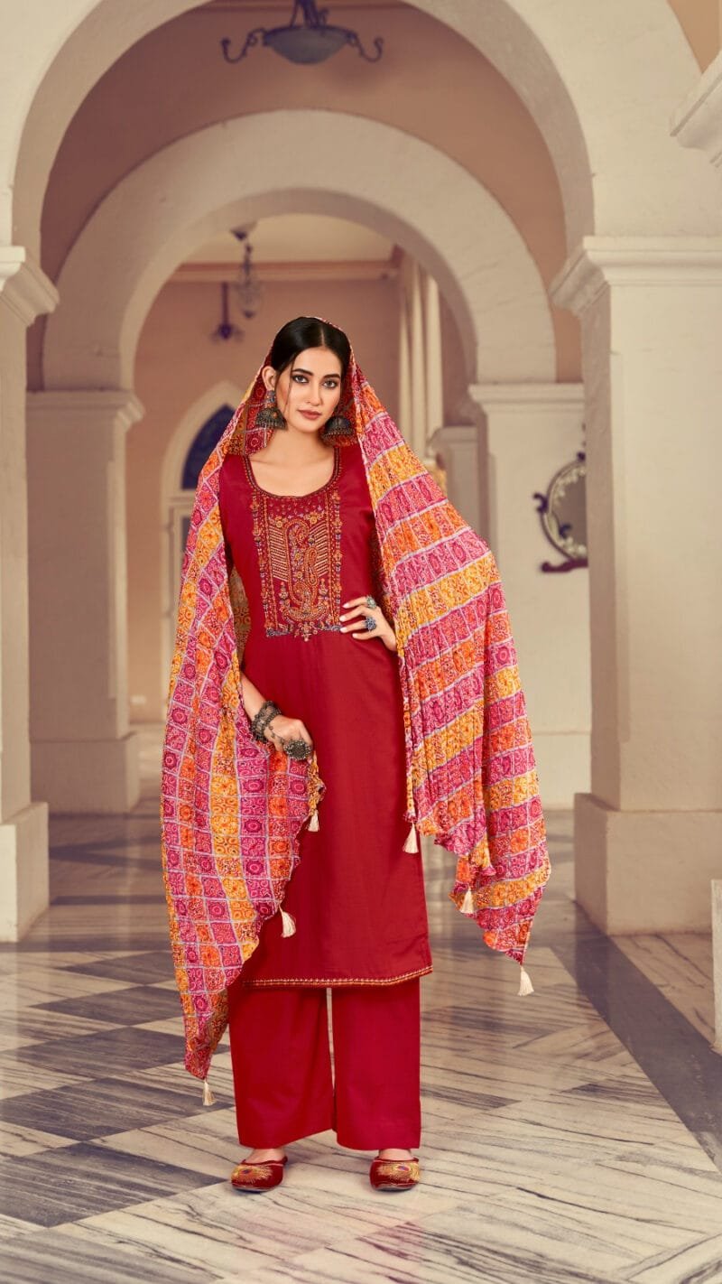 Lehariya Hermitage Clothing Pure Viscose Embroidered Dress Material