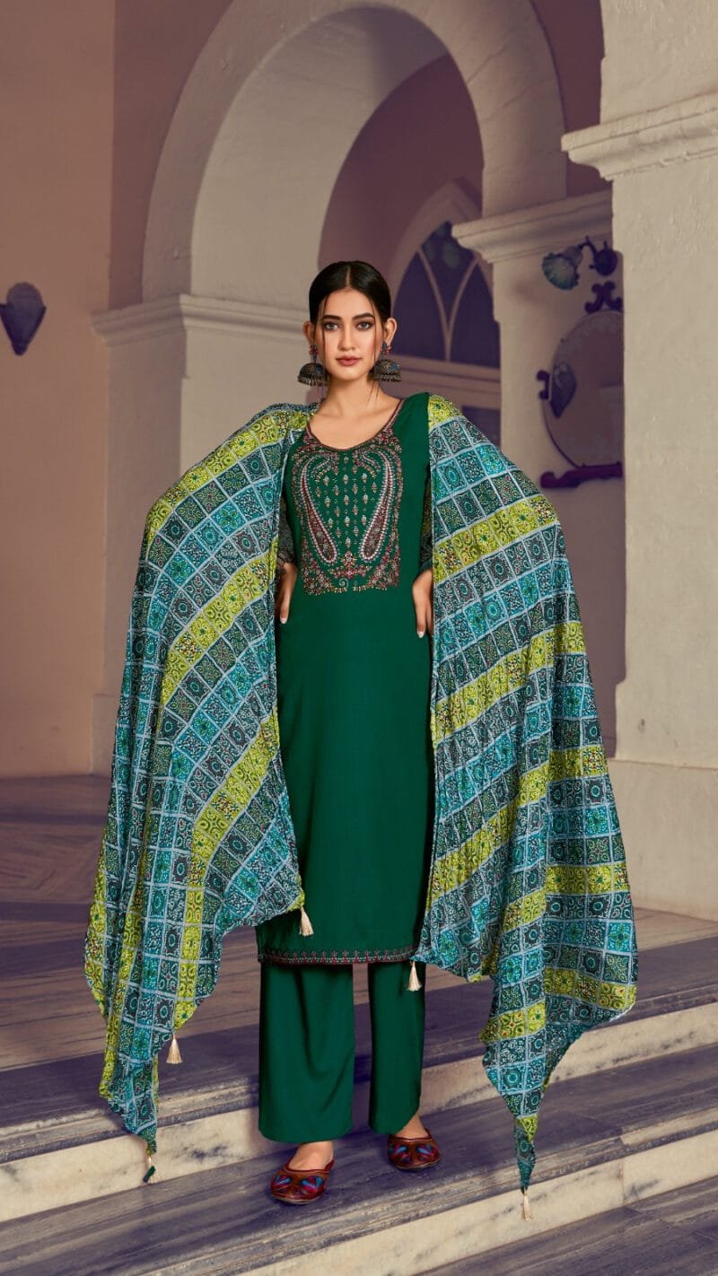 Lehariya Hermitage Clothing Pure Viscose Embroidered Dress Material