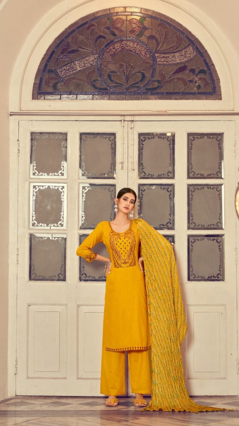 Lehariya Hermitage Clothing Pure Viscose Embroidered Dress Material