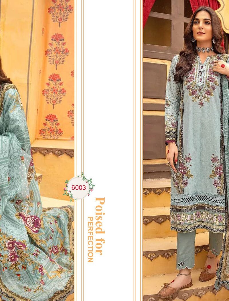 Mahgul Vol 6 Sharddha Designer Lawn Printed With Embroidery