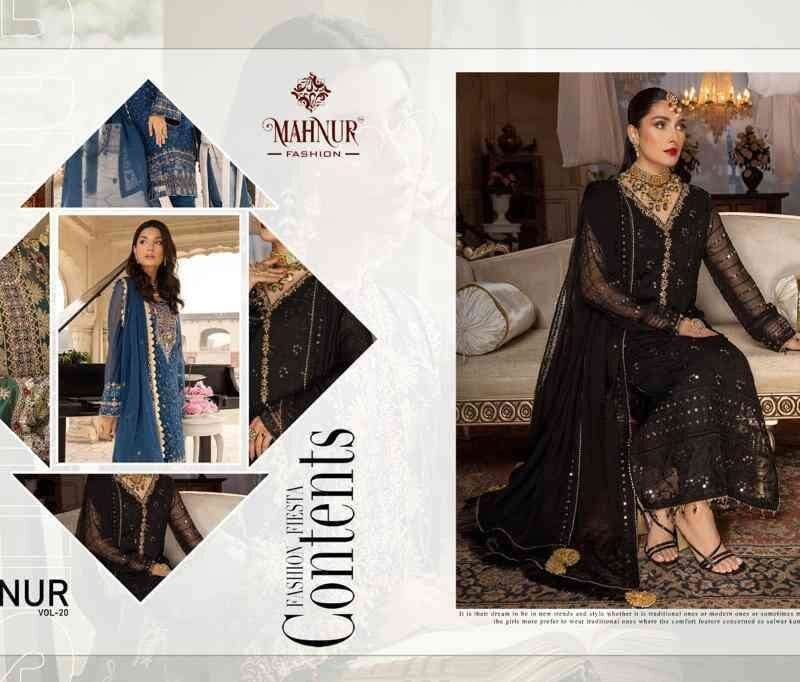 Mahnur Vol 20 Wholesale Pakistani Salwar Suits