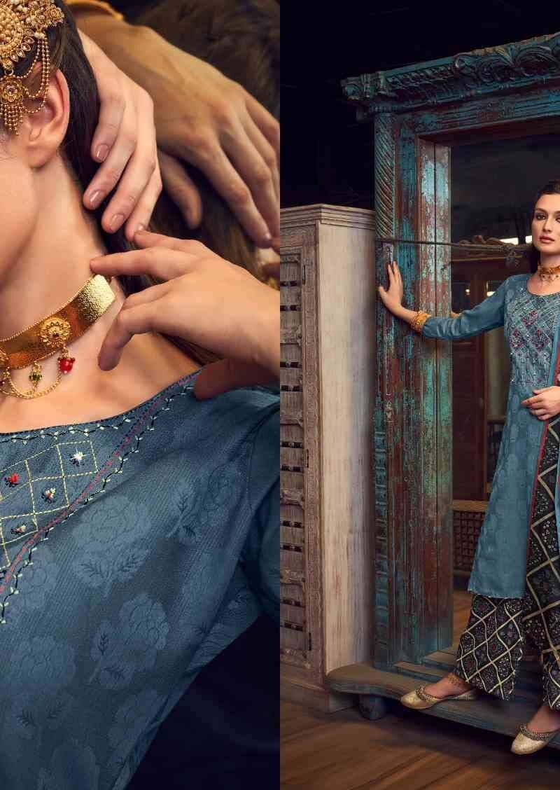 Manvika Romani Heavy Embroidery Work Wholesale Dress Material