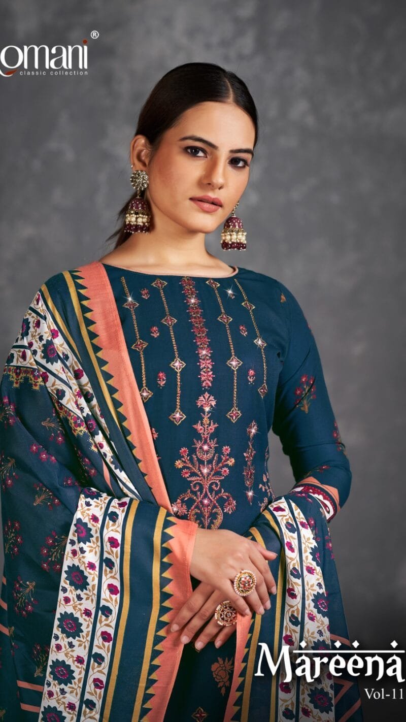 Mareena Vol 11 Romani Embroidery Work Wholesale Dress Material