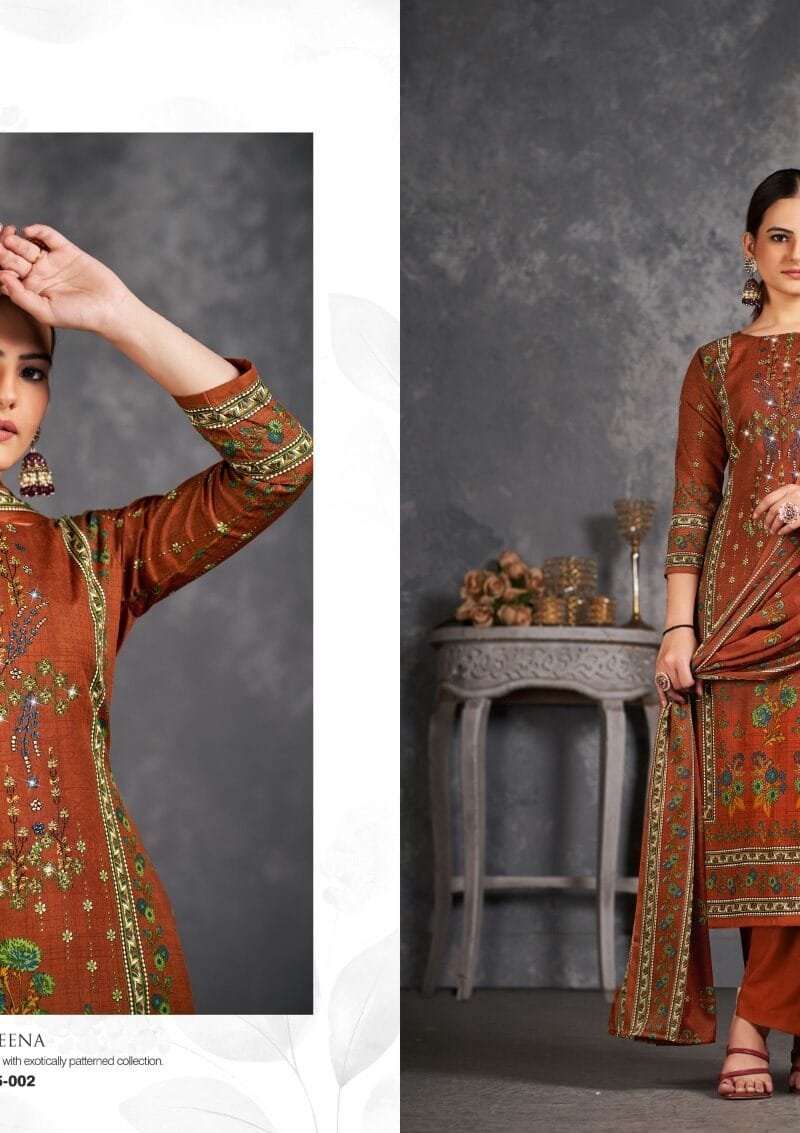 Mareena Vol 11 Romani Embroidery Work Wholesale Dress Material