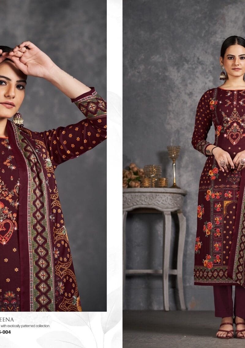 Mareena Vol 11 Romani Embroidery Work Wholesale Dress Material
