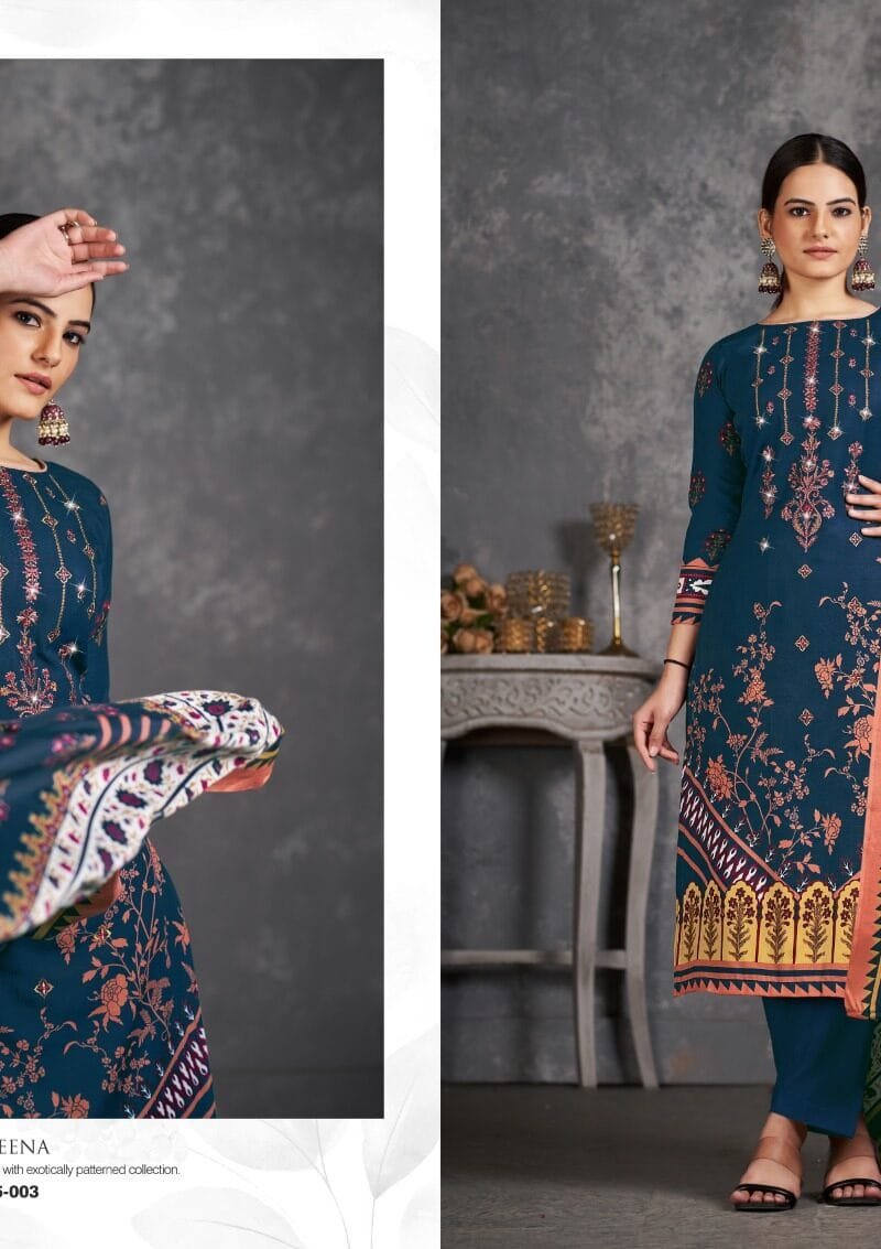 Mareena Vol 11 Romani Embroidery Work Wholesale Dress Material