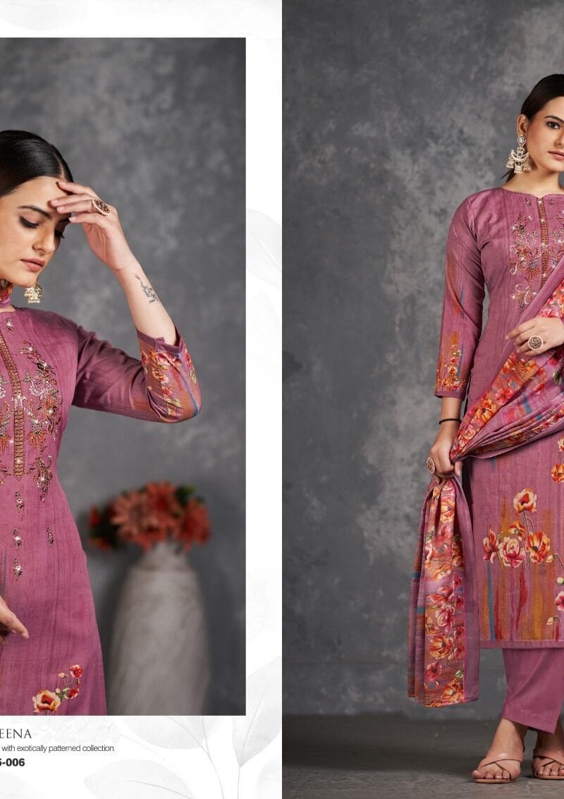 Mareena Vol 11 Romani Embroidery Work Wholesale Dress Material