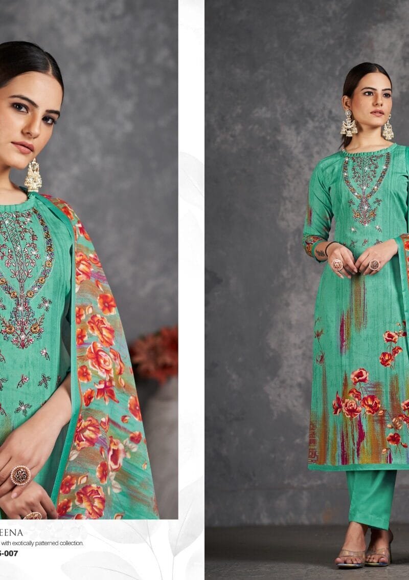 Mareena Vol 11 Romani Embroidery Work Wholesale Dress Material