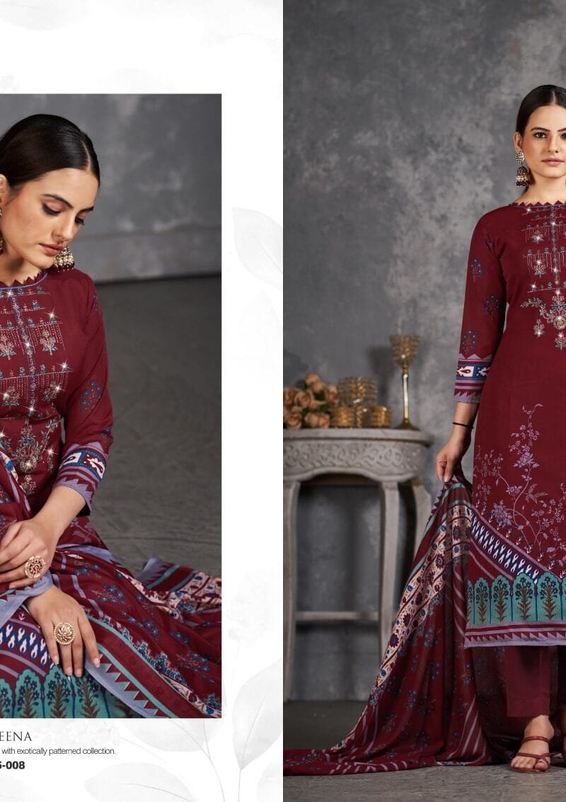 Mareena Vol 11 Romani Embroidery Work Wholesale Dress Material