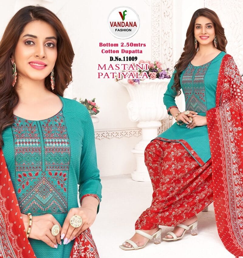 Mastani Patiyala Vol 11 Vandana Fashion Wholesale Cotton Dress Material