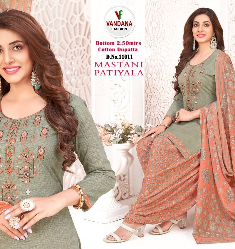 Mastani Patiyala Vol 11 Vandana Fashion Wholesale Cotton Dress Material